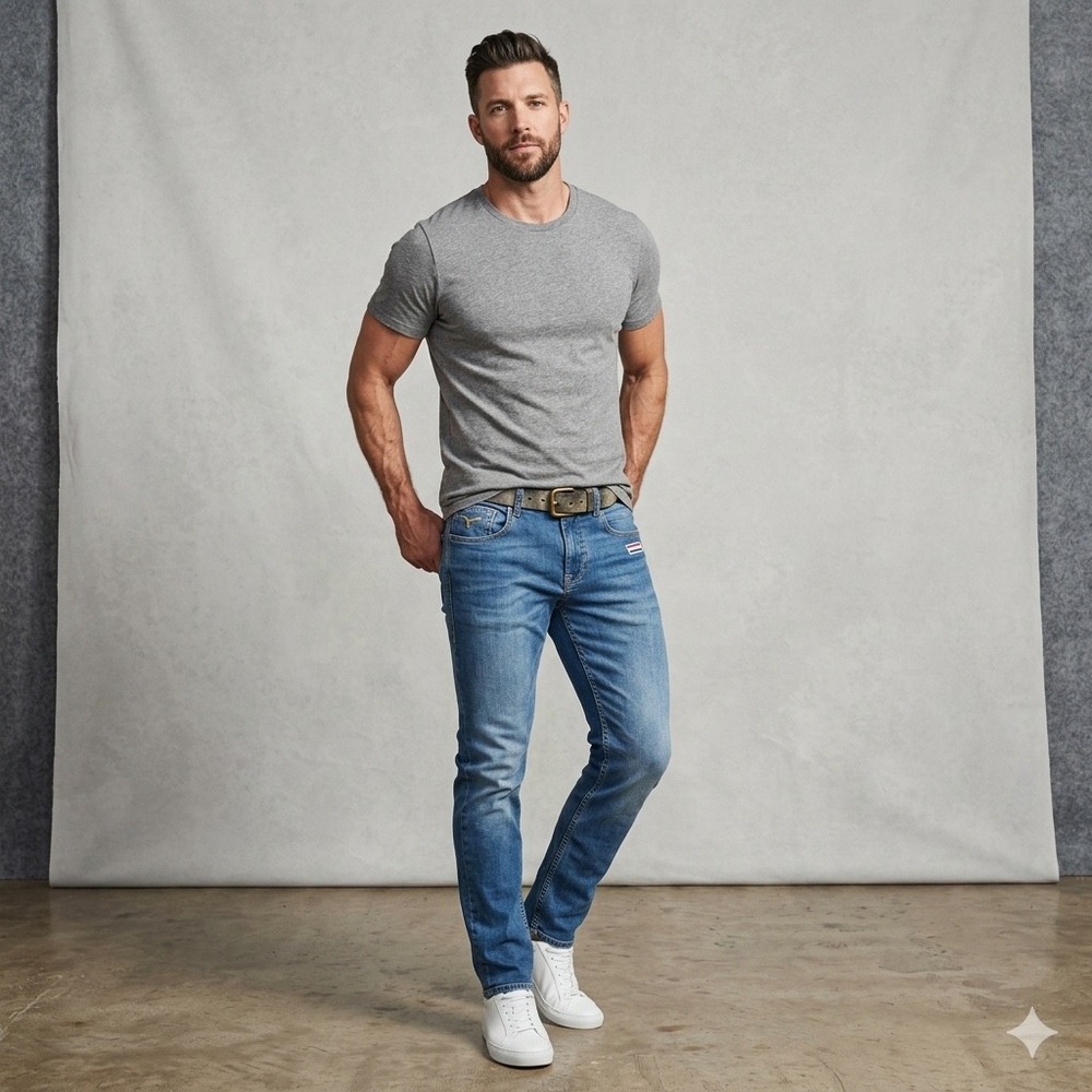 Flying Machine Mens‎ Size 30 Blue Label Michael Jeans Slim Tapered Denim Italy